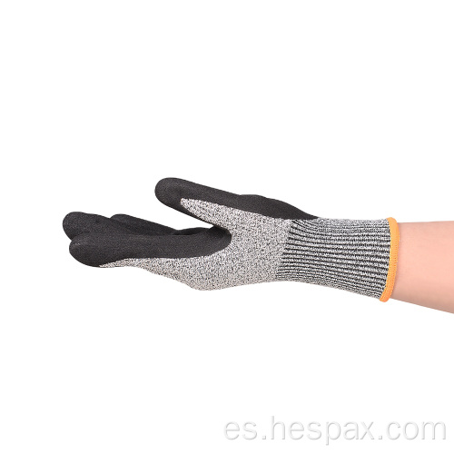 Hespax Guantes de mano protectores a prueba de aceite nitrilo sumergido